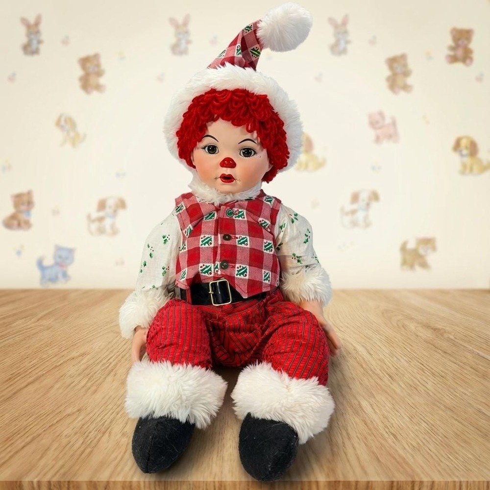 Vintage Marie Osmond Raggedy Andy Porcelain Doll - 22"
